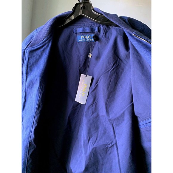 NWT $398 POLO RALPH LAUREN Men's M L Stretch Linen modern flight Bomber Jacket - Picture 9 of 12